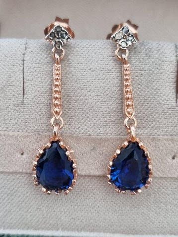 Zonder minimumprijs - Oorbellen - 9 kt. Zilver, Roségoud, Sieraden, Tassen en Uiterlijk, Nieuw