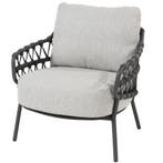 Calpi low dining tuinstoel met 2 kussens antraciet 4, Tuin en Terras, Tuinstoelen, Ophalen of Verzenden, Nieuw, Aluminium