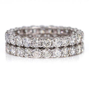 Zonder minimumprijs - Ring - 14 karaat Witgoud - 3.42ct. tw., Nieuw