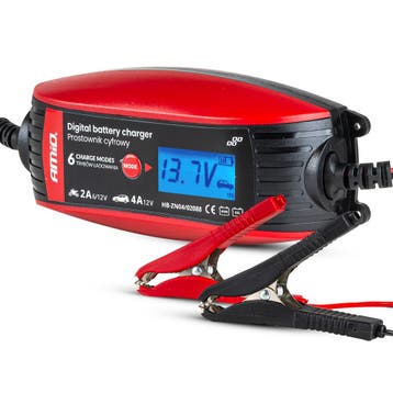 AMiO digitale accu oplader 6V  12V - 2A 4A, Verzenden, Nieuw
