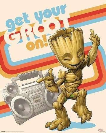 Marvel Guardians of the Galaxy Poster Groot 40 x 50 cm, Verzamelen, Ophalen of Verzenden, Nieuw