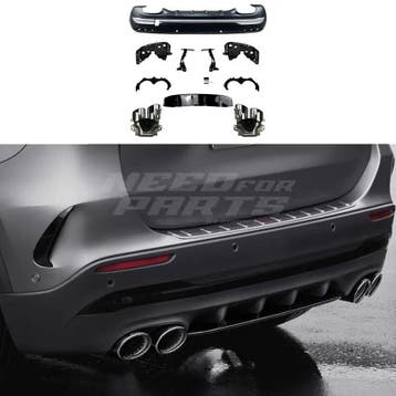 Diffuser With Chrome Exhaust Tips Voor Mercedes GLA H247 AMG, Ophalen of Verzenden, Nieuw