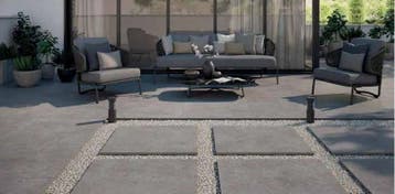 Tuintegel/Terrasstegel Mirage Start Argent Antraciet 60x60x2, 60 cm of meer, Nieuw, Ophalen of Verzenden, 10 m² of meer