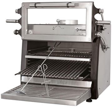 Houtskooloven-BBQ, GN 1/1 (60 Kg/h)/ - Hefbare deur/Roestvri, Verzenden, Nieuw in verpakking