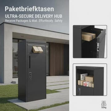 XXL Pakketbrievenbus met Cijferslot - Staal - 50kg Capacitei, Verzenden, Nieuw