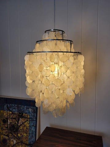 Lüber - Verner Panton - Lamp - Leuke DM 1 - Capiz parelmoer