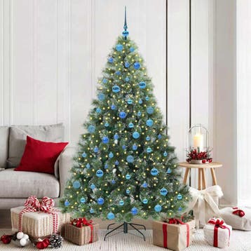vidaXL Kunstkerstboom met 300 LED met standaard Groen 180 cm, Verzenden, Nieuw