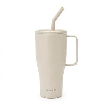 2dekans | Brabantia Thermobeker - Rietje - 830 ml - 6u/15u -, Ophalen of Verzenden, Zo goed als nieuw