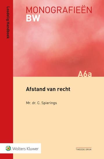 Afstand Van Recht | C. Spierings | Nieuw, Boeken, Ophalen of Verzenden, Nieuw, C. Spierings