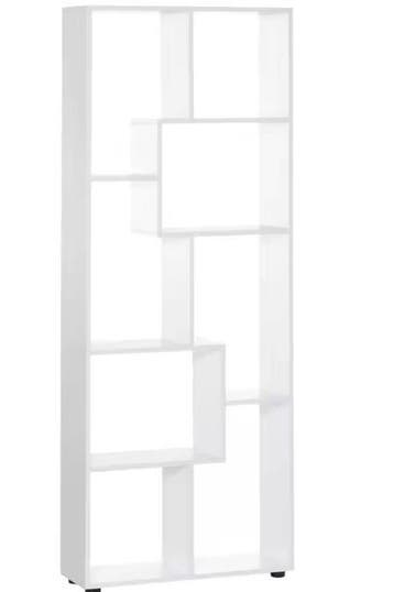 Witte Boekenkast met 8 Planken – Modern en Ruim Design, Huis en Inrichting, Kasten | Boekenkasten, Verzenden, Nieuw