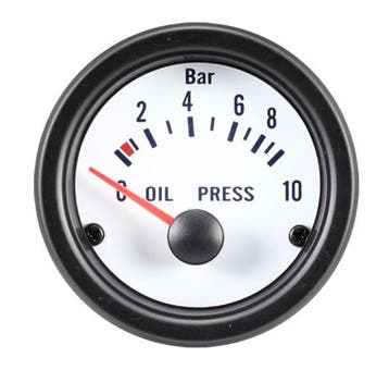 Performance Instrument Wit Oliedruk 0-10 bar 52mm, Ophalen of Verzenden, Nieuw
