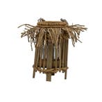 windlicht bamboe rafels 24cm, Verzenden, Nieuw
