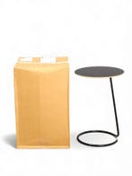 Orangebox Lapwing-H tafel, zwart gebeitst eiken, Ø48cm, Overige plaatsen, Ophalen of Verzenden, Gebruikt, Tafel