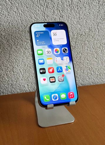 Apple iPhone 15 Pro 128GB Wit / Garantie / Nette staat, 128 GB, Wit, Refurbished, Ophalen of Verzenden