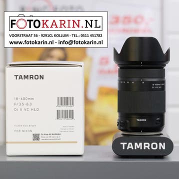 Tamron 18-400mm f3.5-6.3 Di II VC HLD Nikon F occasion, Gebruikt, Ophalen of Verzenden, Lensdoppen, Tamron