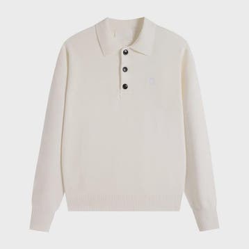 Dames Gebreide Poloshirt met Omvouwbare Kraag en Hartje - Co, Kleding | Dames, Tops, Verzenden, Nieuw