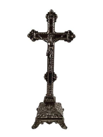 Crucifix - Legering, Verzilverd - 1950-1960 - 37 cm