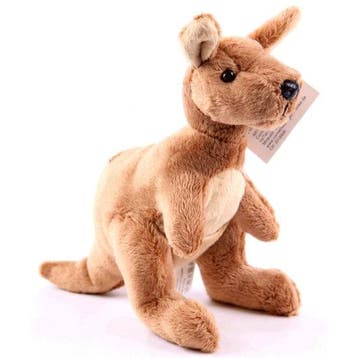 Pluche kangoeroe knuffel - bruin - 19 cm - knuffeldier, Kinderen en Baby's, Verzenden, Nieuw
