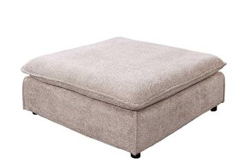 Grote kruk HEAVEN 100cm champagne beige Bouclé Ottomaanse, Huis en Inrichting, Banken | Voetenbanken en Poefen, Ophalen of Verzenden