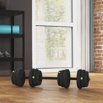 Verstelbare Dumbbell & Barbell Set (tot 25 KG) - 2-in-1 Fitn, Verzenden, Nieuw