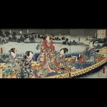 Toyohara Kunichika /  (1835–1900) Genji no Waka: mi