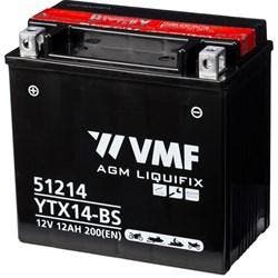 VMF Motoraccu AGM 12V 12Ah 150x87x146x146 (incl. accuzuur), Motoren, Verzenden, Nieuw