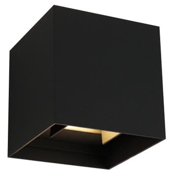 Zwarte buiten wandlamp Dion, aluminium, modern, IP65,, Ophalen of Verzenden, Nieuw, Aluminium, Wandlamp