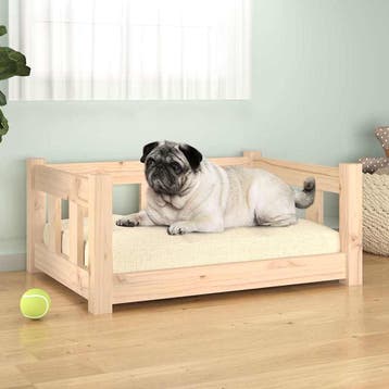 vidaXL Hondenmand 65,5x50,5x28 cm massief grenenhout, Verzenden, Nieuw