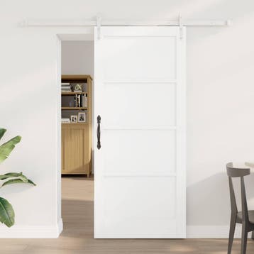 vidaXL Schuifdeur ORKDAL 86 x 198,5 cm Bewerkt hout Wit, Verzenden, Nieuw