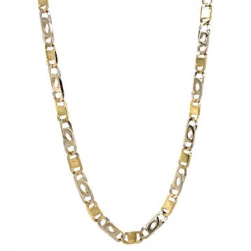 Gouden valkenoog collier 53 cm 18 karaat, Sieraden, Tassen en Uiterlijk, Kettingen, Verzenden, Zo goed als nieuw, Goud
