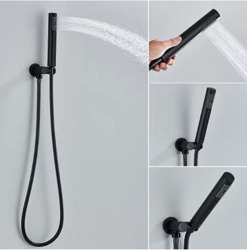 Inbouw Douche Set Mat Zwart met Regendouche en Handdouche, Verzenden, Nieuw