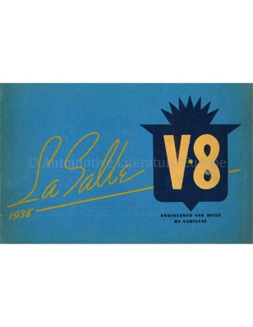 1938 LA SALLE V-8 BROCHURE ENGELS (USA), Nieuw, Author