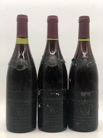 3 x 75cl Gevrey-Chambertin, D. Gallois 1989 (Bourgogne), Verzamelen, Wijnen, Ophalen of Verzenden, Nieuw, Frankrijk, Rode wijn