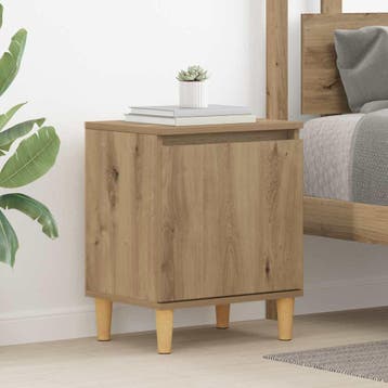 vidaXL Nachtkastje Artisan Eiken 40 x 30 x 50 cm Bewerkt, Minder dan 45 cm, Verzenden, Nieuw, Minder dan 55 cm