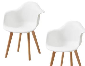 Set van 2 Gestoffeerde Eetkamerstoelen – Stijlvol en Stevig, Verzenden, Nieuw