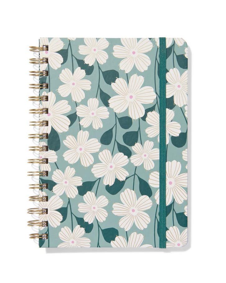 HEMA Notitieboek A5 gelinieerd bloemen, Diversen, Agenda's, Nieuw, Verzenden