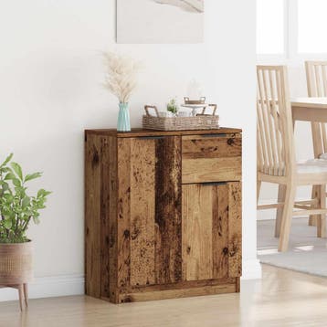 vidaXL Dressoir Oudhout 60 x 30 x 70 cm Bewerkt hout, Huis en Inrichting, Kasten | Dressoirs, Verzenden, Nieuw, Overige houtsoorten