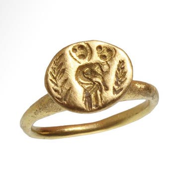 Byzantijns Goud Ring van de Maagd Maria en het Kind, Sieraden, Tassen en Uiterlijk