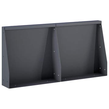 vidaXL Keerwand 2 st 40 x 12 x 30 cm Staal Antraciet, Verzenden, Nieuw