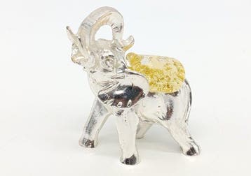 Figuur - Elefante - Muranoglas, Laminato Argento, Antiek en Kunst