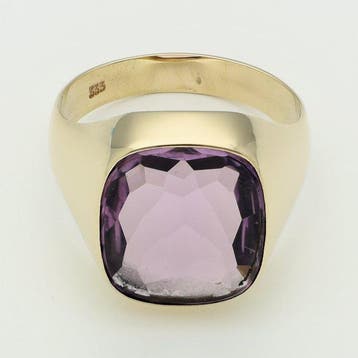 Ring - 8 karaat Geel goud - Spinel, Nieuw