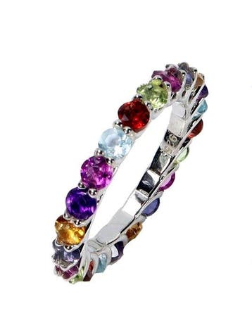 Zonder minimumprijs - Eeuwigheidsring Zilver - 2.20ct. tw., Sieraden, Tassen en Uiterlijk, Antieke sieraden