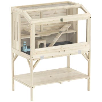 Hamsterkooi, 2 Niveaus, Kleine Dierenkooi Met Opbergvak, Acc, Verzenden, Nieuw