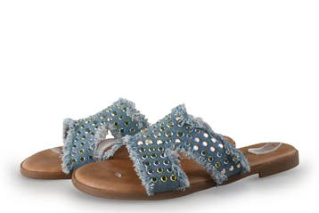 Ann Rocks Slippers in maat 40 Blauw, Slippers, Ann Rocks, Zo goed als nieuw, Verzenden