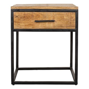 Nachtkastje Mangohout Owen 50x60 cm, Huis en Inrichting, Slaapkamer | Nachtkastjes, Verzenden, Nieuw