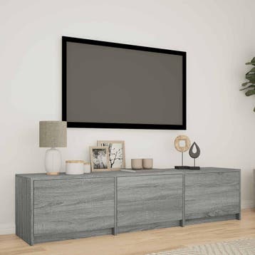 vidaXL TV-kast met LED 165x34x40 cm Grijze Sonoma, Minder dan 50 cm, Verzenden, Nieuw, Minder dan 100 cm