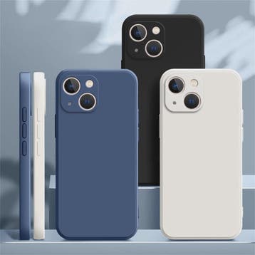 Luxe Vloeibare Siliconen Hoesje met Camera Bescherming voor, Verzenden, Nieuw
