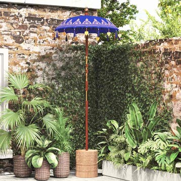 vidaXL Balinese Parasol 125 x 125 x 260 cm, Verzenden, Nieuw, 1 tot 2 meter