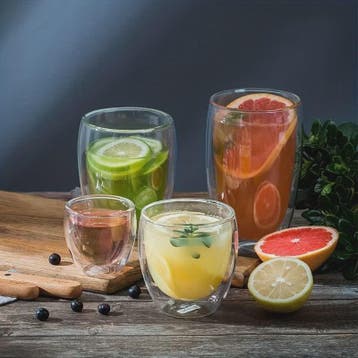 Dubbelwandige Glazen Mokken & Glazen (250-450ml) - Set van 2, Verzenden, Nieuw