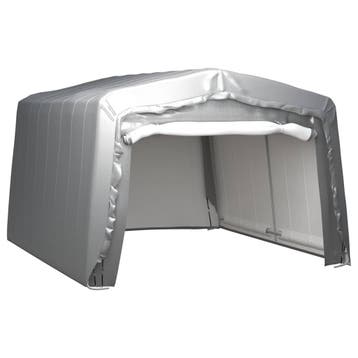 vidaXL Opslagtent 370x370 cm staal grijs, Tuin en Terras, Verzenden, Nieuw